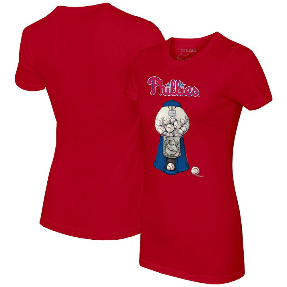 Philadelphia Phillies Tiny Turnip Women's Gumball Machine T-Shirt - Red T-shirts