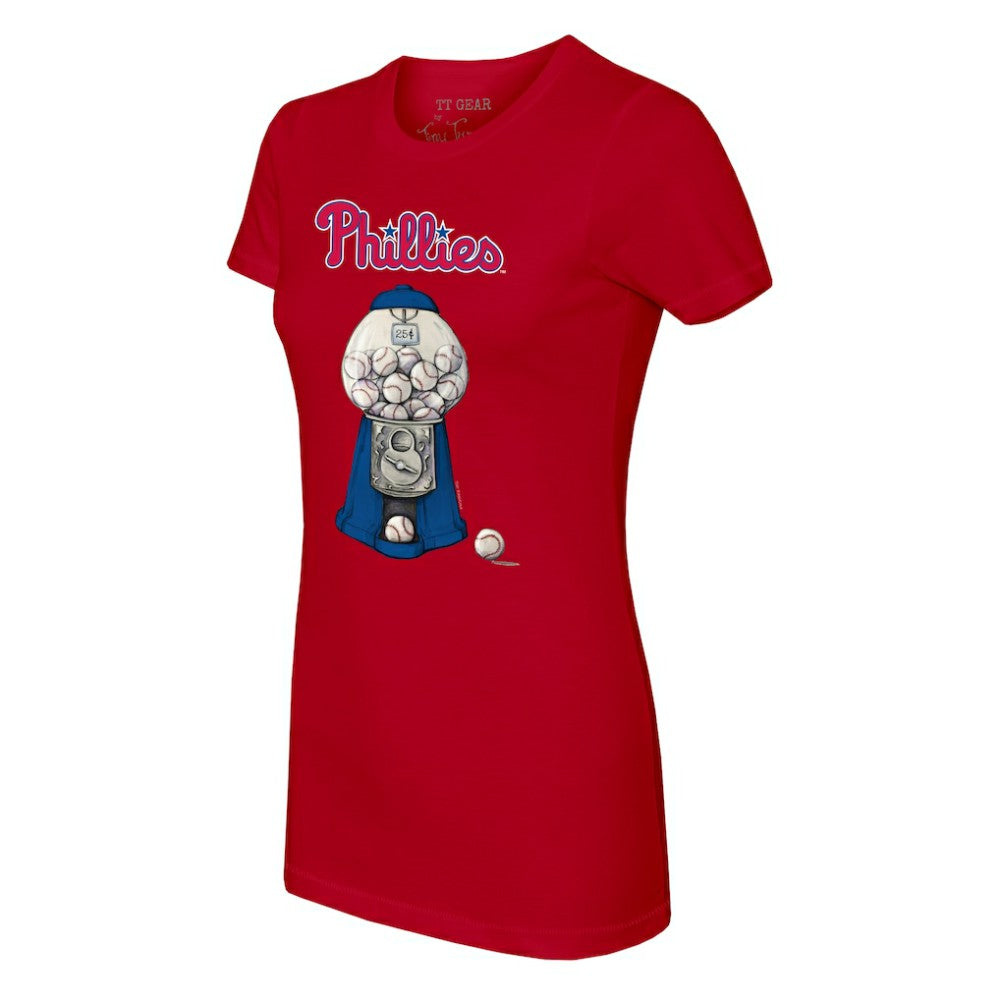Philadelphia Phillies Tiny Turnip Women's Gumball Machine T-Shirt - Red T-shirts