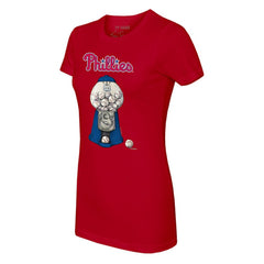 Philadelphia Phillies Tiny Turnip Women's Gumball Machine T-Shirt - Red T-shirts