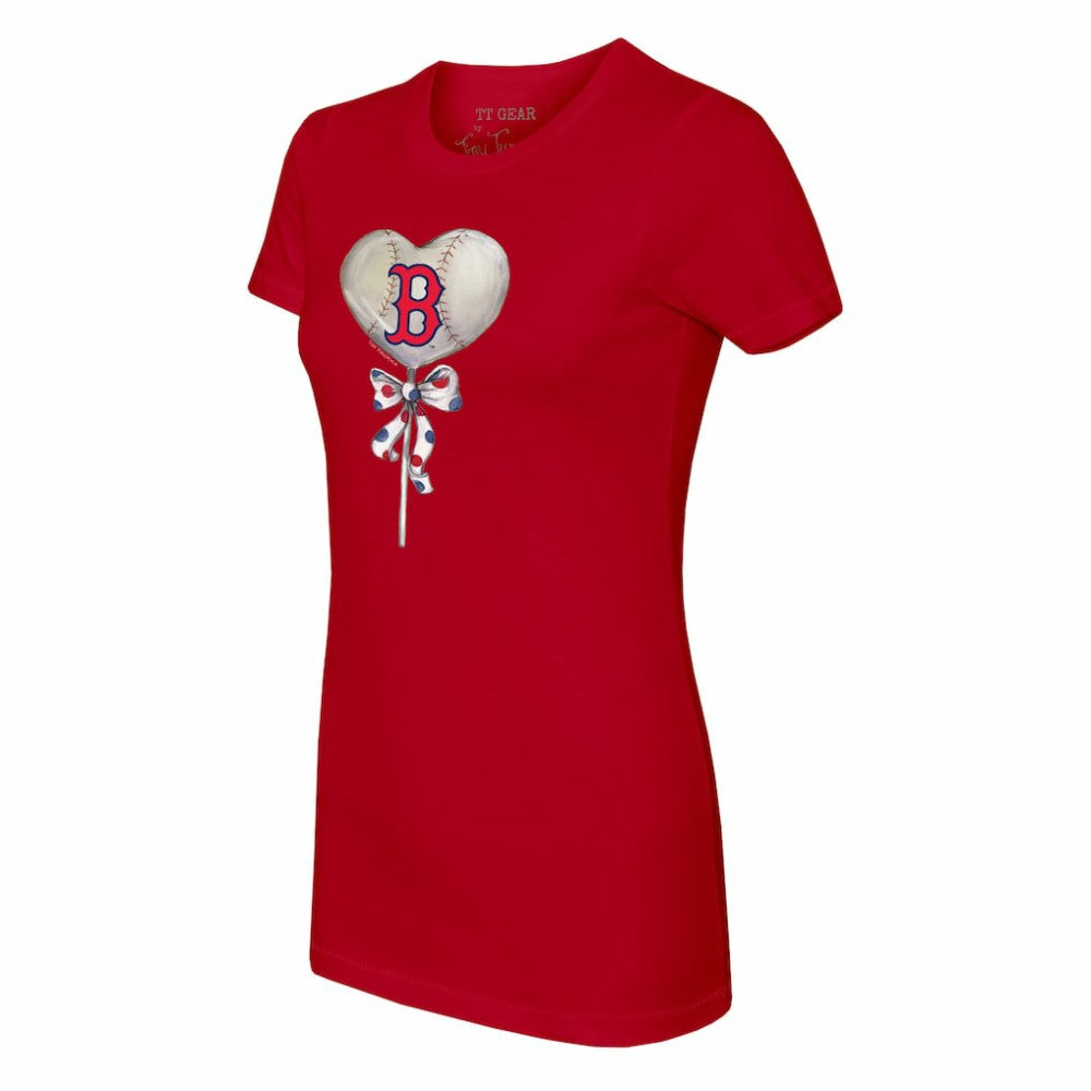 Boston Red Sox Tiny Turnip Women's Heart Lolly T-Shirt - Red T-shirts