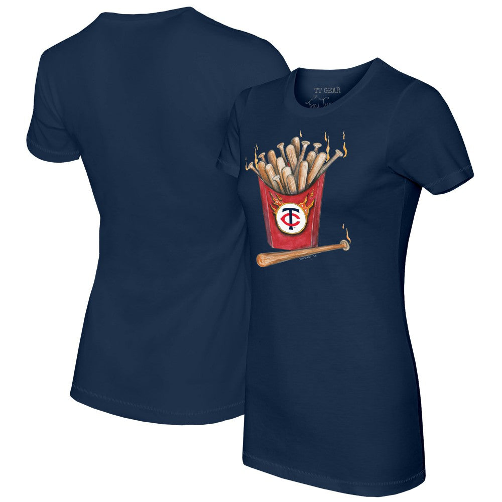 Minnesota Twins Tiny Turnip Women's Hot Bats T-Shirt - Navy T-shirts