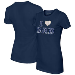 Atlanta Braves Tiny Turnip Women's I Love Dad T-Shirt - Navy T-shirts