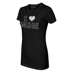 Arizona Diamondbacks Tiny Turnip Women's I Love Mom T-Shirt - Black T-shirts