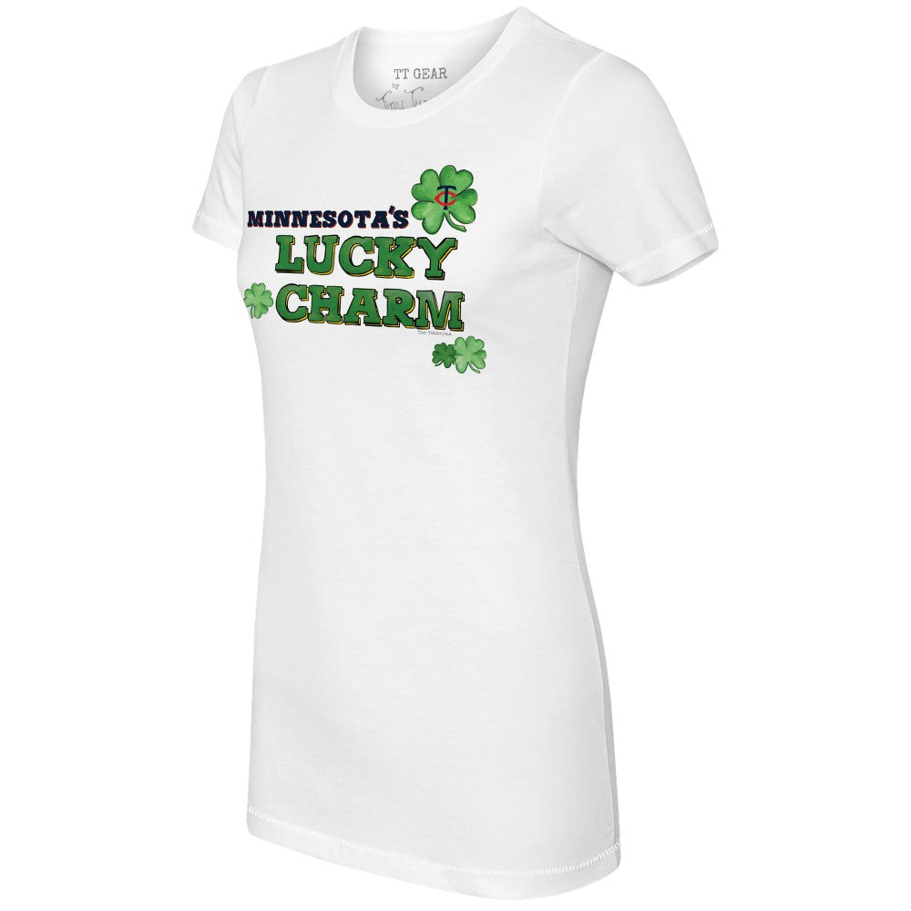 Minnesota Twins Tiny Turnip Women's Lucky Charm T-Shirt - White T-shirts