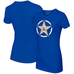 Los Angeles Dodgers Tiny Turnip Women's Military Star T-Shirt - Royal T-shirts