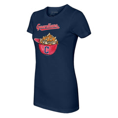 Cleveland Guardians Tiny Turnip Women's Nacho Helmet T-Shirt - Navy T-shirts