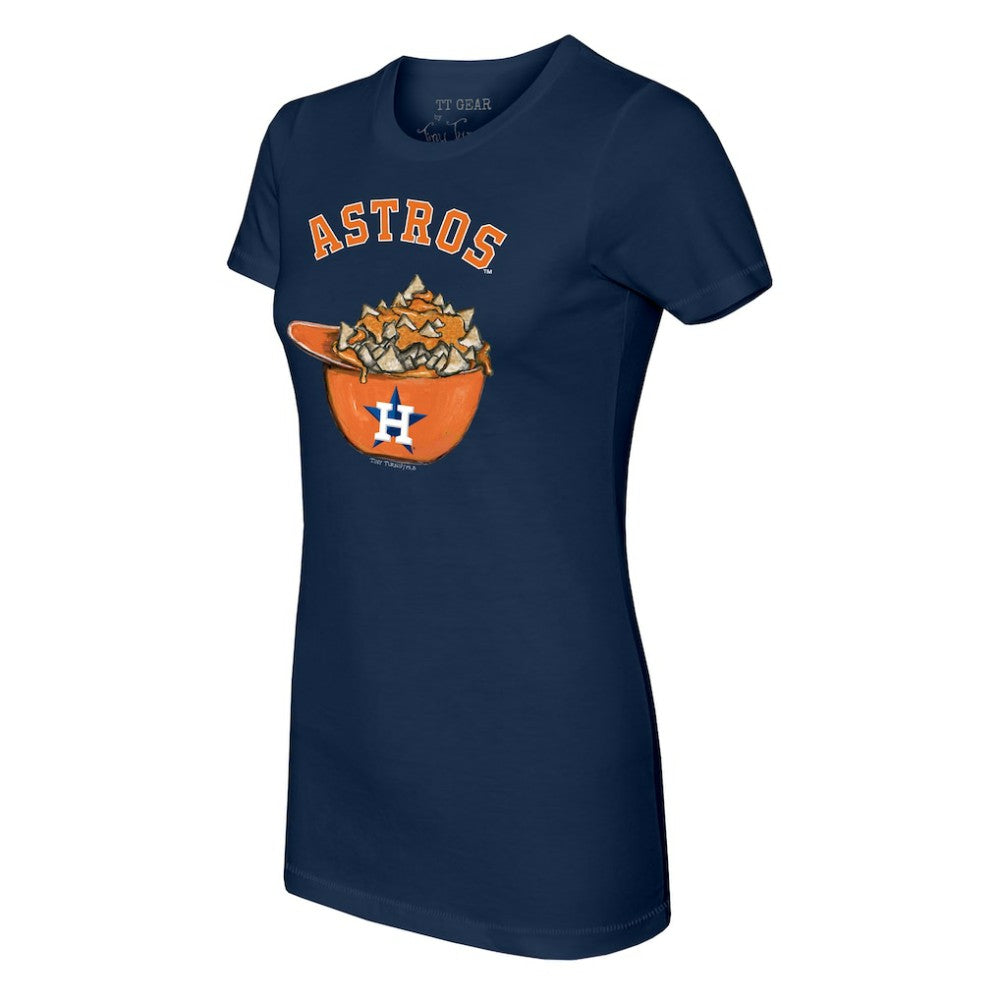 Houston Astros Tiny Turnip Women's Nacho Helmet T-Shirt - Navy T-shirts
