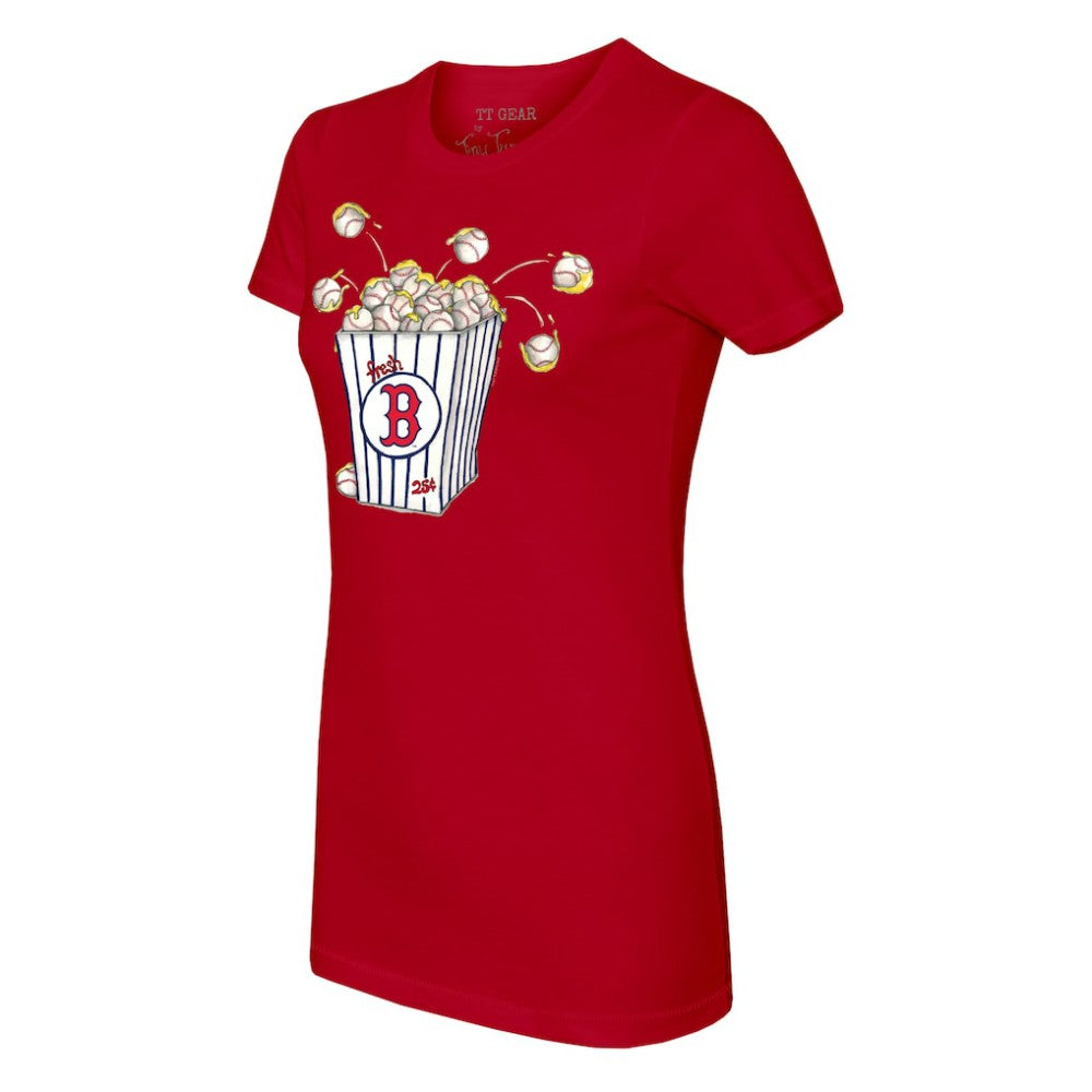 Boston Red Sox Tiny Turnip Women's Popcorn T-Shirt - Red T-shirts