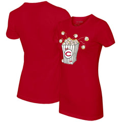 Cincinnati Reds Tiny Turnip Women's Popcorn T-Shirt - Red T-shirts