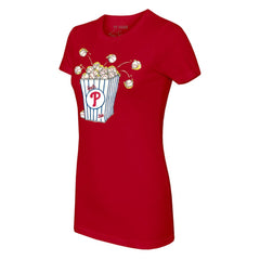 Philadelphia Phillies Tiny Turnip Women's Popcorn T-Shirt - Red T-shirts