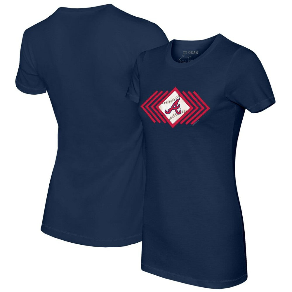 Atlanta Braves Tiny Turnip Women's Prism Arrows T-Shirt - Navy T-shirts