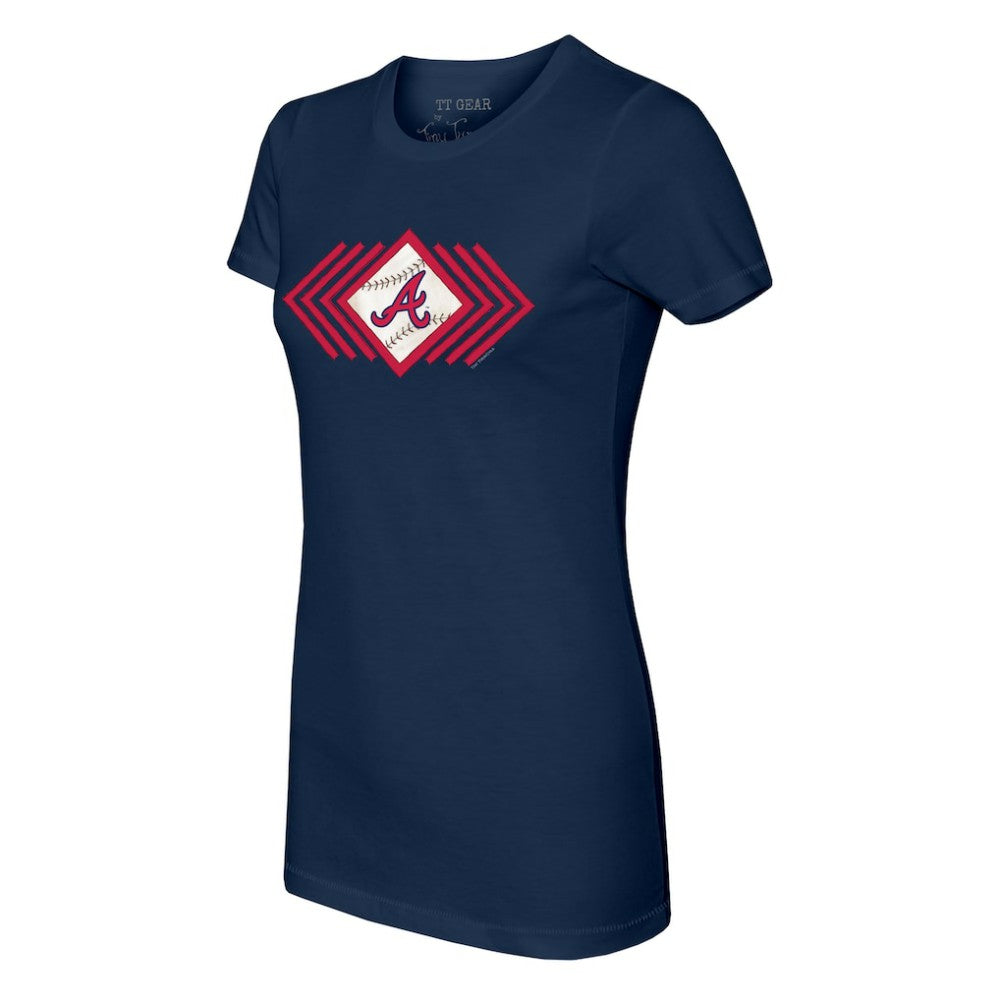Atlanta Braves Tiny Turnip Women's Prism Arrows T-Shirt - Navy T-shirts