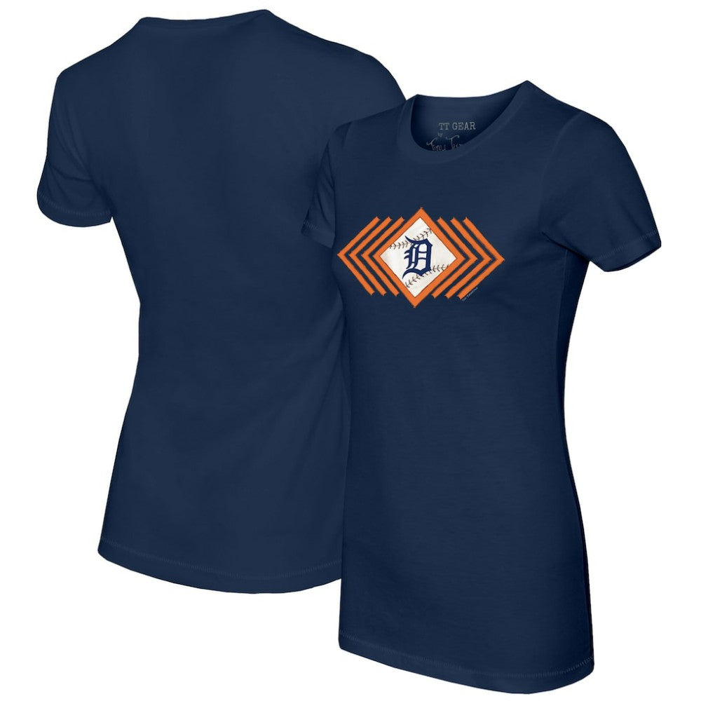 Detroit Tigers Tiny Turnip Women's Prism Arrows T-Shirt - Navy T-shirts
