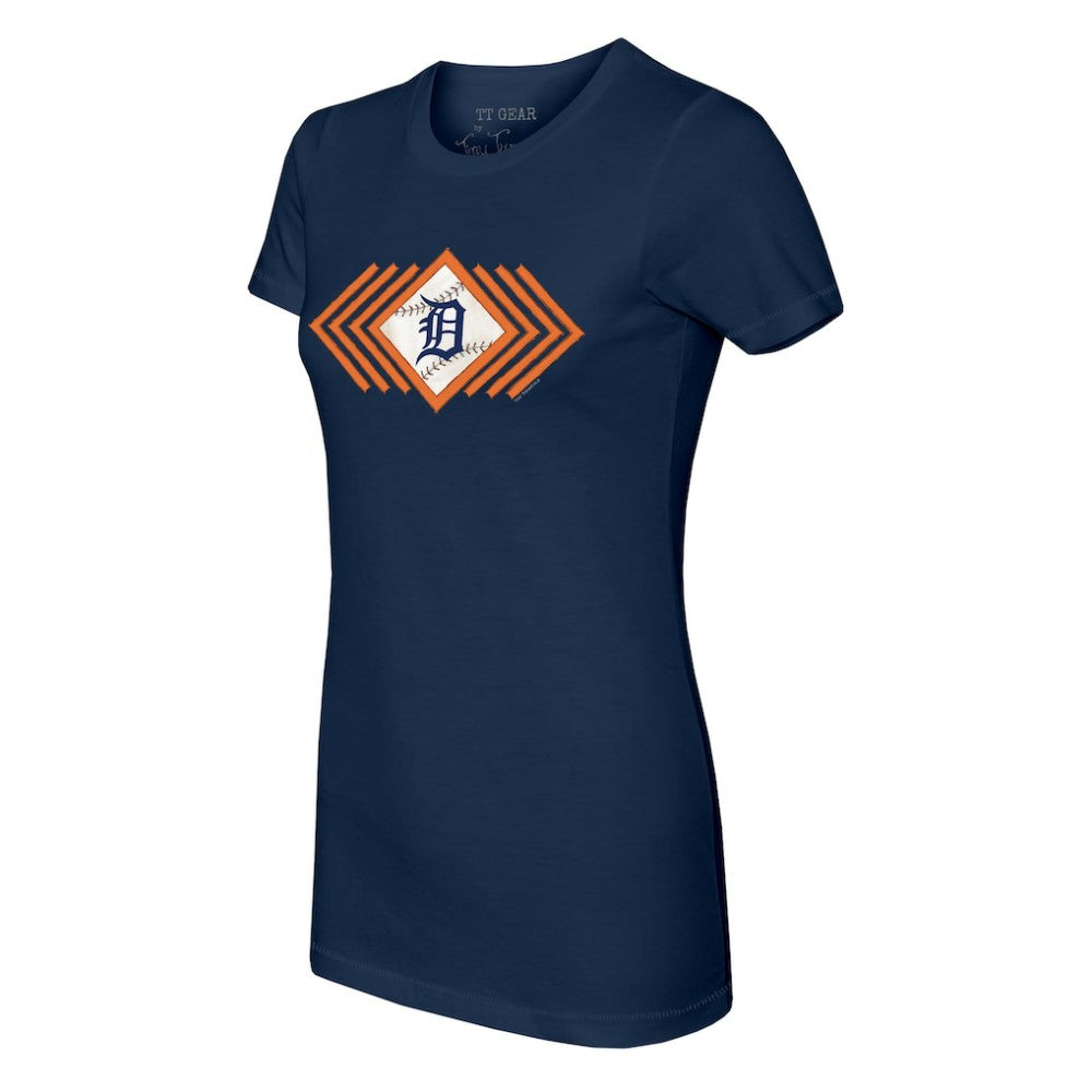 Detroit Tigers Tiny Turnip Women's Prism Arrows T-Shirt - Navy T-shirts