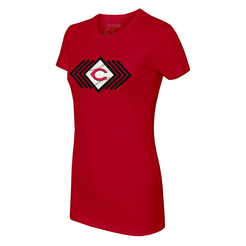 Cincinnati Reds Tiny Turnip Women's Prism Arrows T-Shirt - Red T-shirts