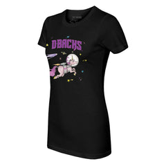 Arizona Diamondbacks Tiny Turnip Women's Space Unicorn T-Shirt - Black T-shirts