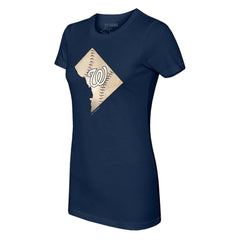 Washington Nationals Tiny Turnip Women's State Outline T-Shirt - Navy T-shirts