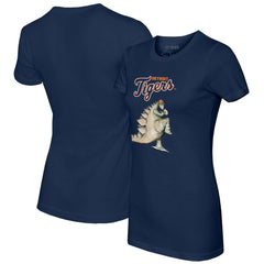 Detroit Tigers Tiny Turnip Women's Stega T-Shirt - Navy T-shirts