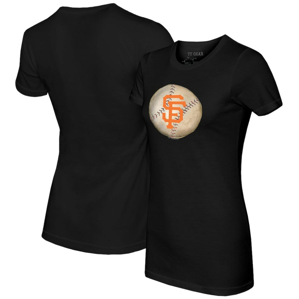 San Francisco Giants Tiny Turnip Women's Stitched Baseball T-Shirt - Black T-shirts
