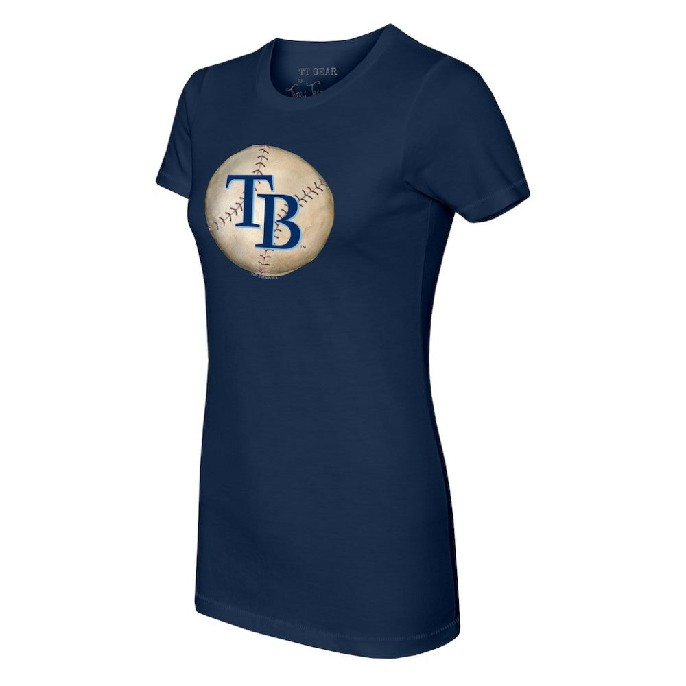 Tampa Bay Rays Tiny Turnip Women's Stitched Baseball T-Shirt - Navy T-shirts