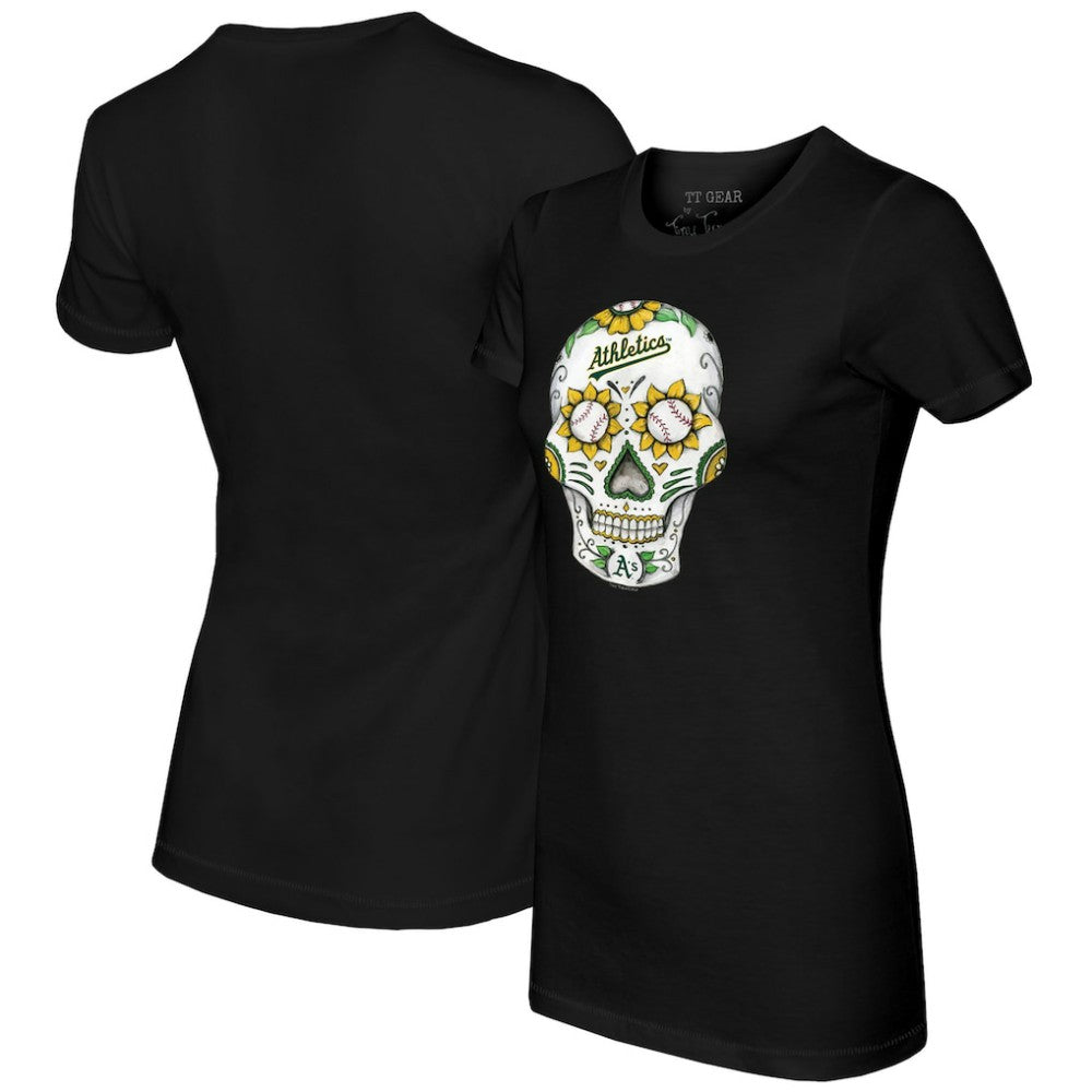Athletics Tiny Turnip Women's Sugar Skull T-Shirt - Black T-shirts
