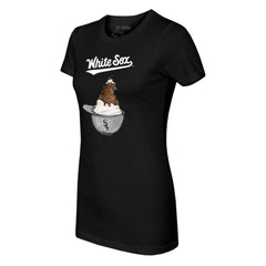 Chicago White Sox Tiny Turnip Women's Sundae Helmet T-Shirt - Black T-shirts