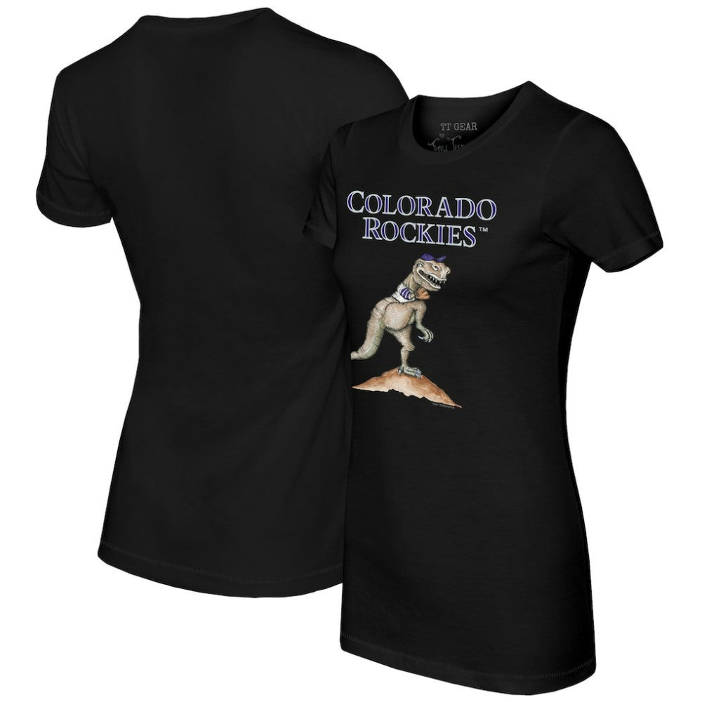 Colorado Rockies Tiny Turnip Women's TT Rex T-Shirt - Black T-shirts