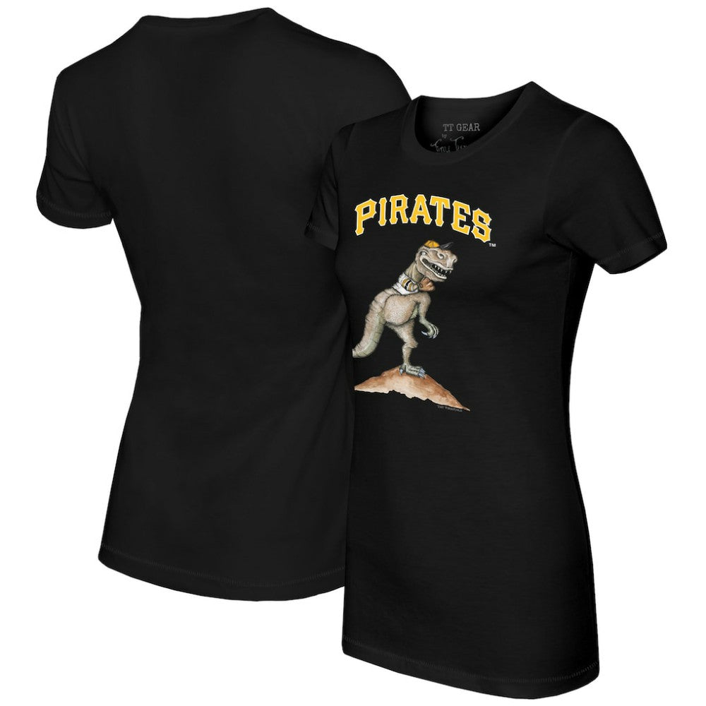Pittsburgh Pirates Tiny Turnip Women's TT Rex T-Shirt - Black T-shirts