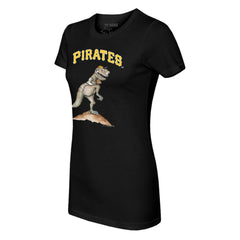 Pittsburgh Pirates Tiny Turnip Women's TT Rex T-Shirt - Black T-shirts
