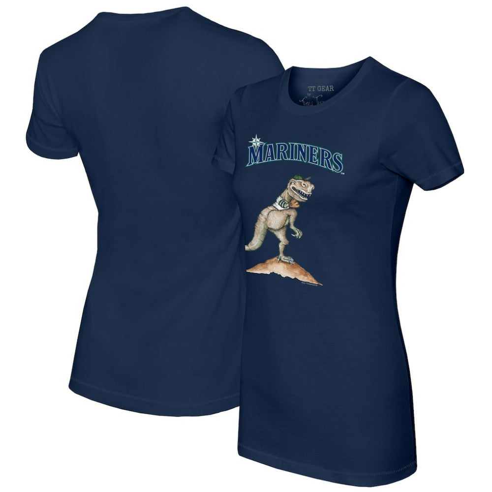 Seattle Mariners Tiny Turnip Women's TT Rex T-Shirt - Navy T-shirts