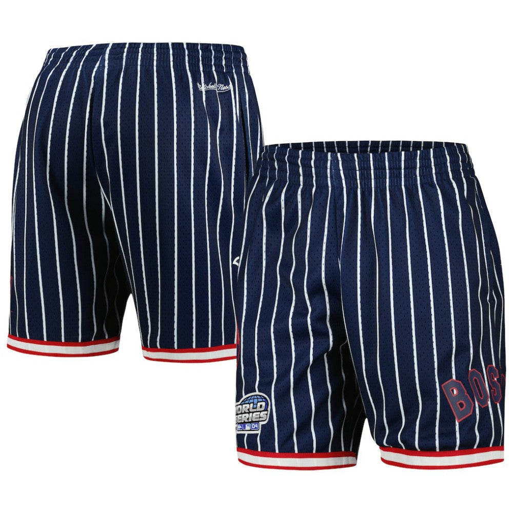 Boston Red Sox Mitchell & Ness Cooperstown Collection 2004 World Series City Collection Mesh Shorts - Navy Shorts