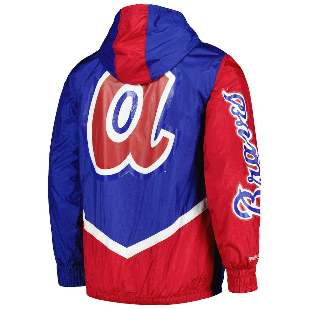 Atlanta Braves Mitchell & Ness Undeniable Full-Zip Hoodie Windbreaker Jacket - Royal Jackets