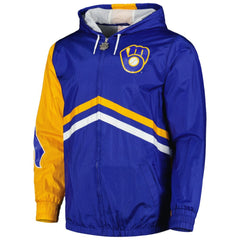 Milwaukee Brewers Mitchell & Ness Undeniable Full-Zip Hoodie Windbreaker Jacket - Royal Jackets