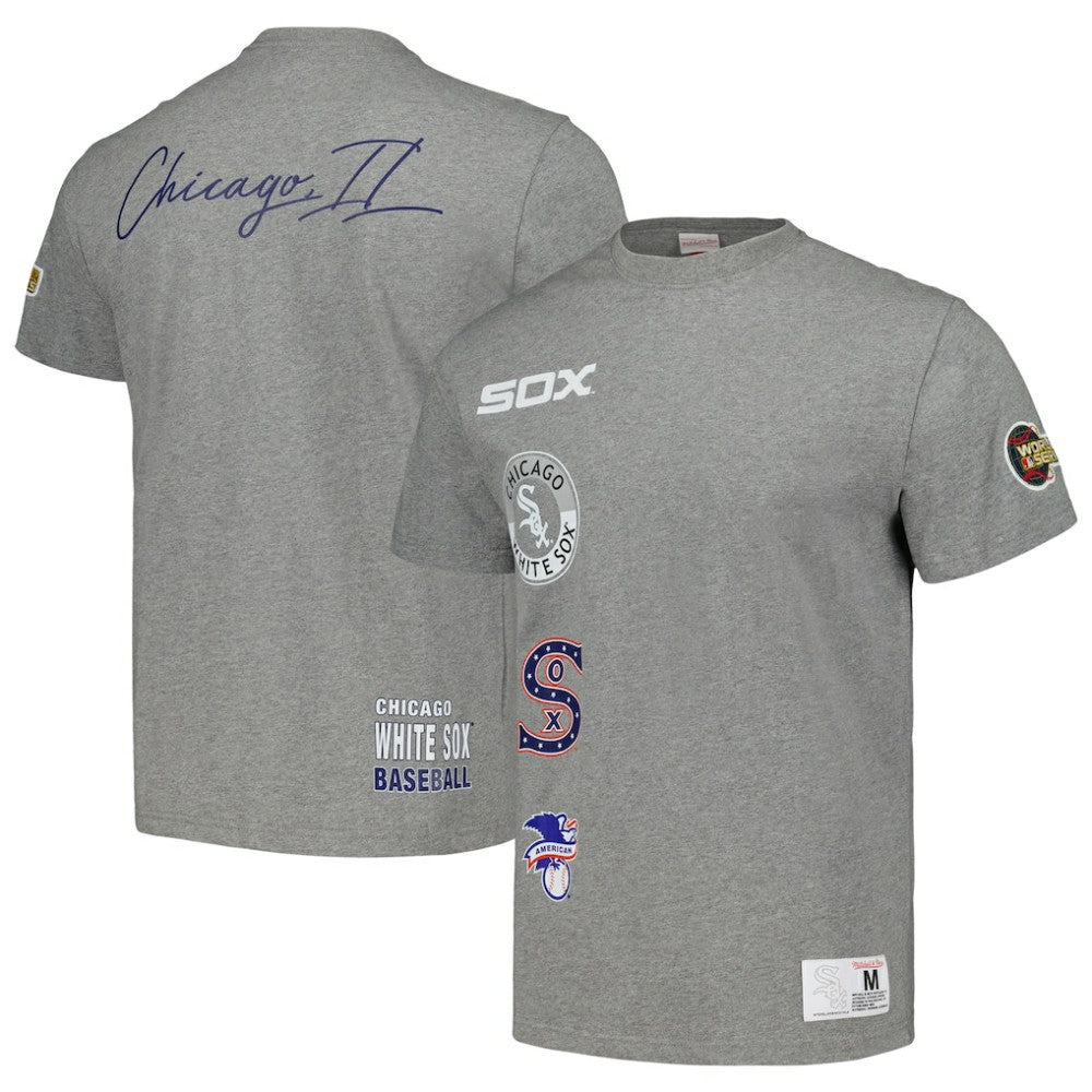 Chicago White Sox Mitchell & Ness Cooperstown Collection City Collection T-Shirt - Heather Gray T-shirts