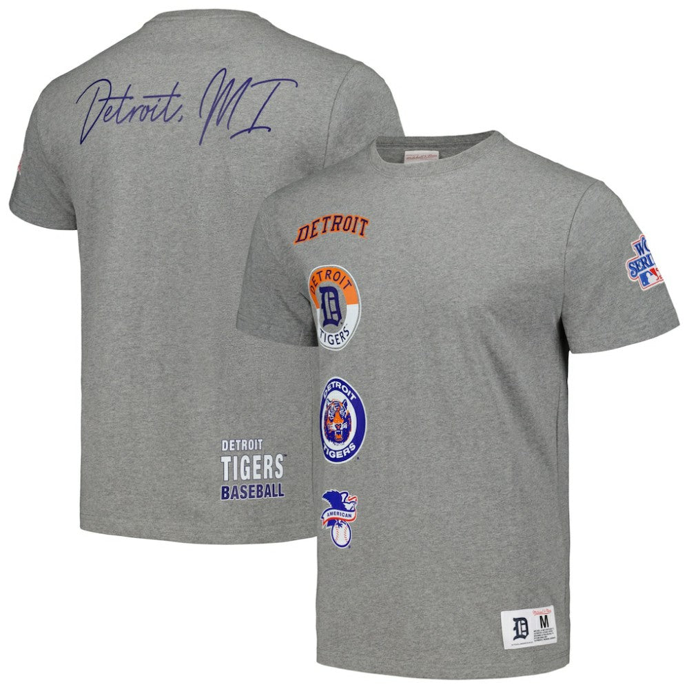 Detroit Tigers Mitchell & Ness Cooperstown Collection City Collection T-Shirt - Heather Gray T-shirts
