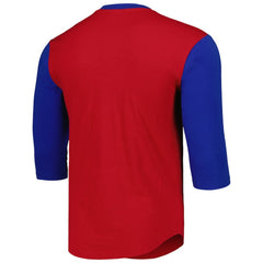 Chicago Cubs Mitchell & Ness Cooperstown Collection Legendary Slub Henley 3/4-Sleeve T-Shirt - Red T-shirts