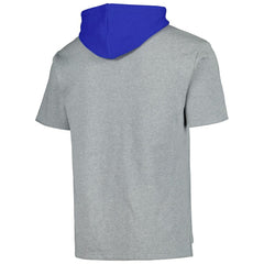 Chicago Cubs Mitchell & Ness Postgame Short Sleeve Pullover Hoodie - Heather Gray Hoodies