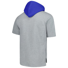 Los Angeles Dodgers Mitchell & Ness Postgame Short Sleeve Pullover Hoodie - Heather Gray Hoodies