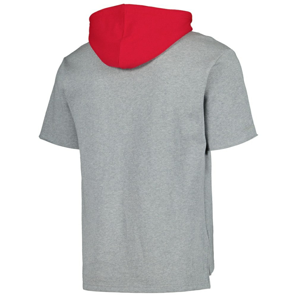 St. Louis Cardinals Mitchell & Ness Postgame Short Sleeve Pullover Hoodie - Heather Gray Hoodies
