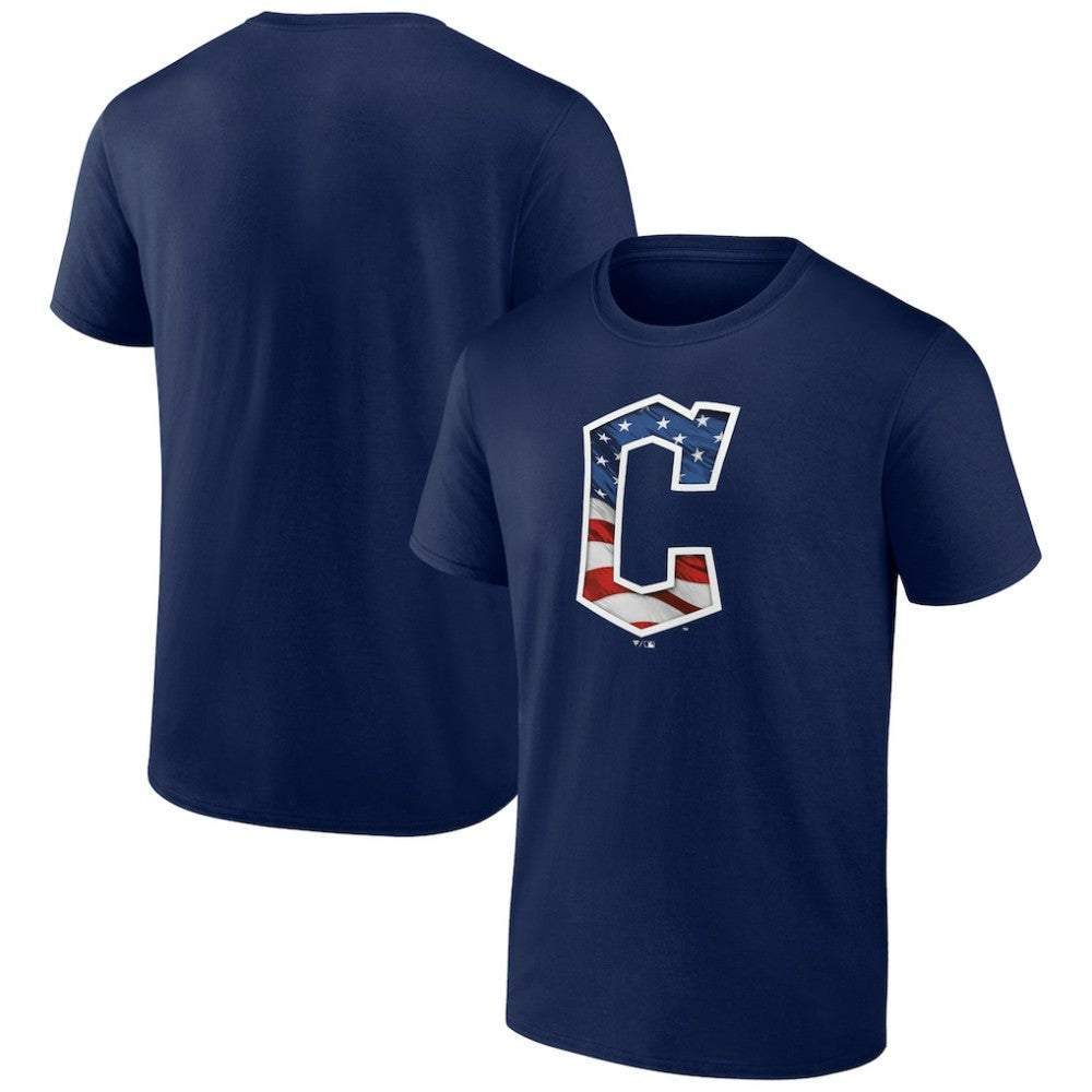 Cleveland Guardians Banner Wave Team T-Shirt - Navy T-shirts