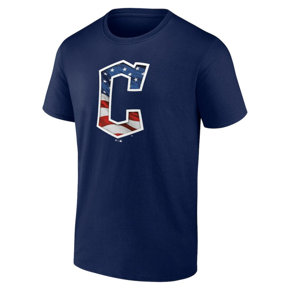 Cleveland Guardians Banner Wave Team T-Shirt - Navy T-shirts