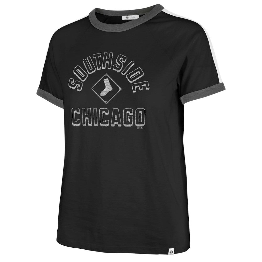 Chicago White Sox '47 Women's City Connect Sweet Heat Peyton T-Shirt - Black T-shirts