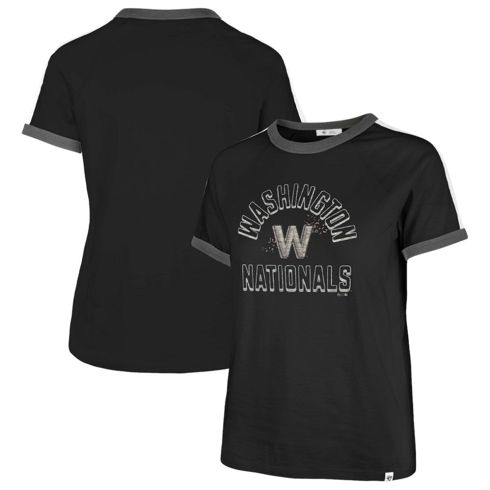 Washington Nationals '47 Women's City Connect Sweet Heat Peyton T-Shirt - Black T-shirts
