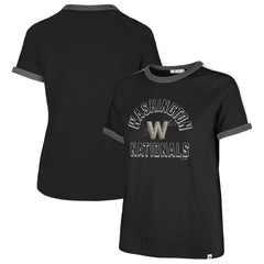 Washington Nationals '47 Women's City Connect Sweet Heat Peyton T-Shirt - Black T-shirts