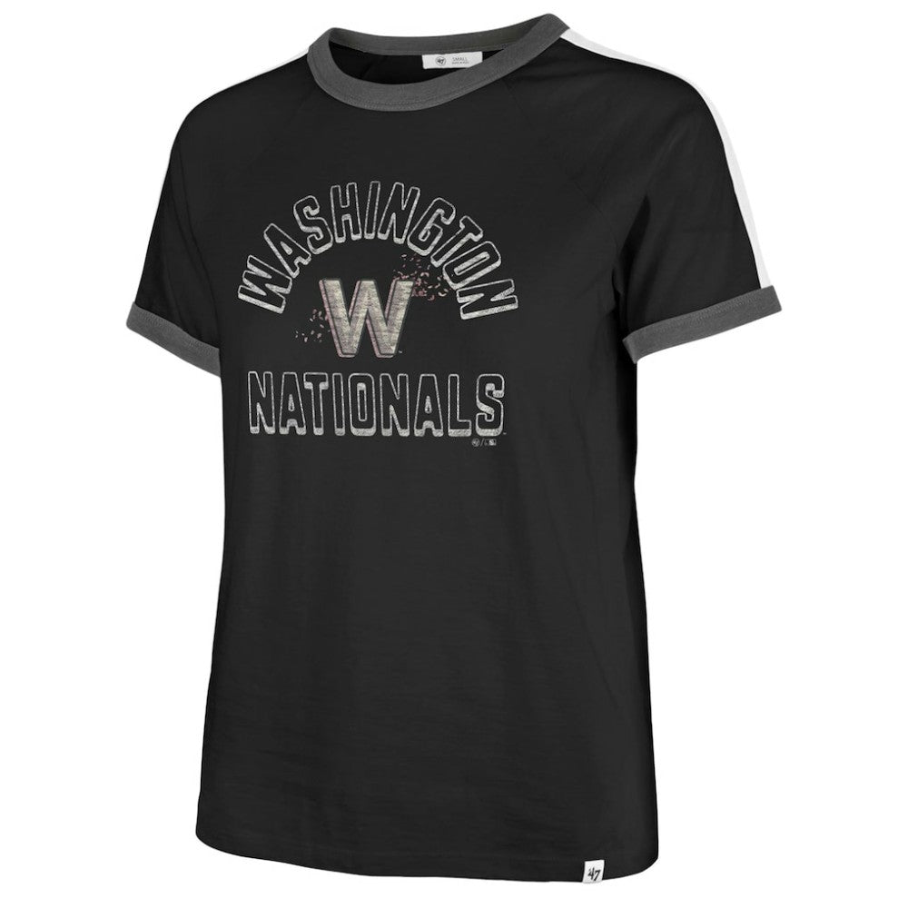 Washington Nationals '47 Women's City Connect Sweet Heat Peyton T-Shirt - Black T-shirts