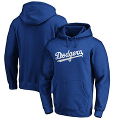 Los Angeles Dodgers Official Wordmark Fitted Pullover Hoodie - Royal Hoodies