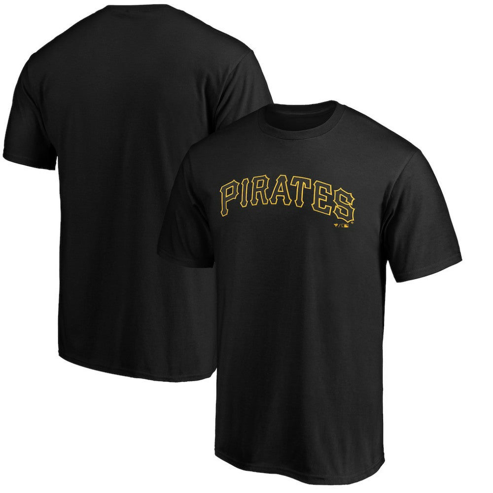 Pittsburgh Pirates Official Wordmark Team T-Shirt - Black T-shirts