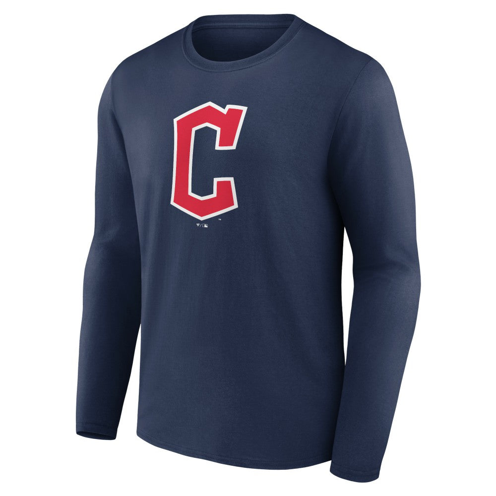 Cleveland Guardians Official Wordmark Long Sleeve T-Shirt - Navy T-shirts