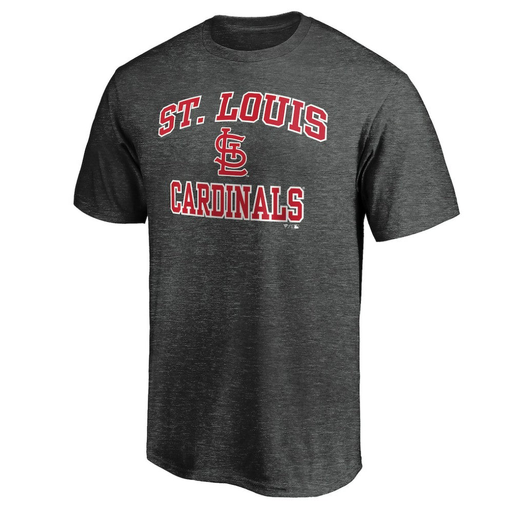 St. Louis Cardinals Heart & Soul Team Logo T-Shirt - Charcoal T-shirts