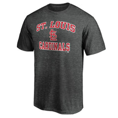 St. Louis Cardinals Heart & Soul Team Logo T-Shirt - Charcoal T-shirts